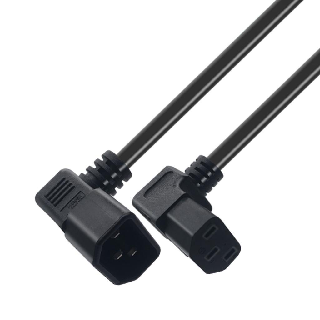 1.5m IEC320 C13 To C14 Angle Power Extension Cable Cord For PDU Converter