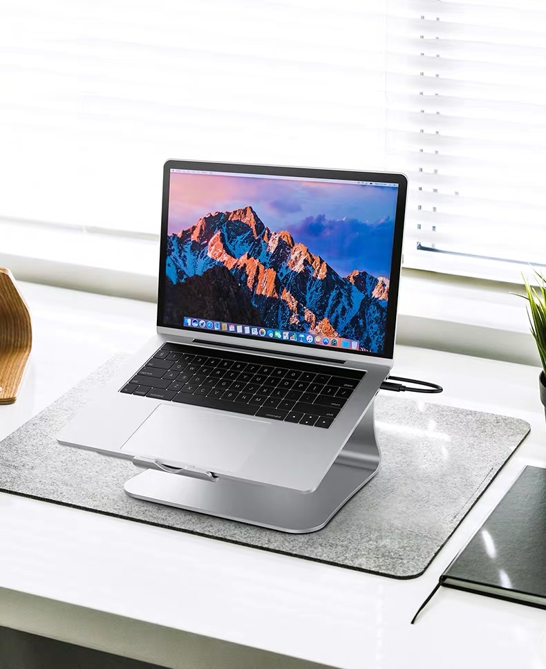 Đế nâng tản nhiệt hợp kim nhôm nguyên khối cho laptop Macbook Vu Studio - Hàng chính hãng