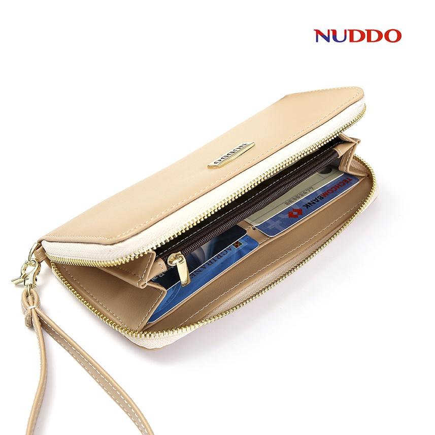 Ví Nữ dài cầm tay cao cấp NUDDO đựng tiền, điện thoại, thẻ nhiều ngăn thiết kế đẹp thời trang sang trọng NUV004