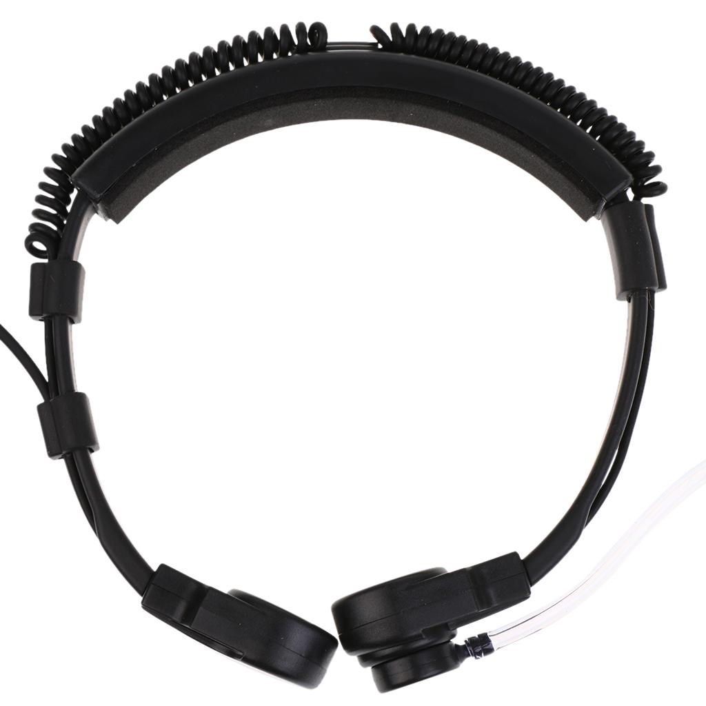3.5mm Throat Viberate Mic Adjustable Neckband Headphone for Phones/Gaming