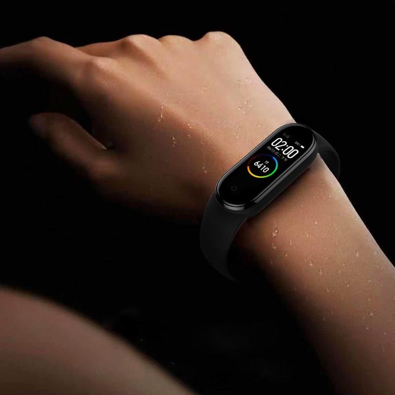 Dây Đeo Đồng Hồ Thể Thao Thông Minh Bằng Silicon Bền Chống Mồ Hôi Có Thể Điều Chỉnh Cho Mi Band 6 5