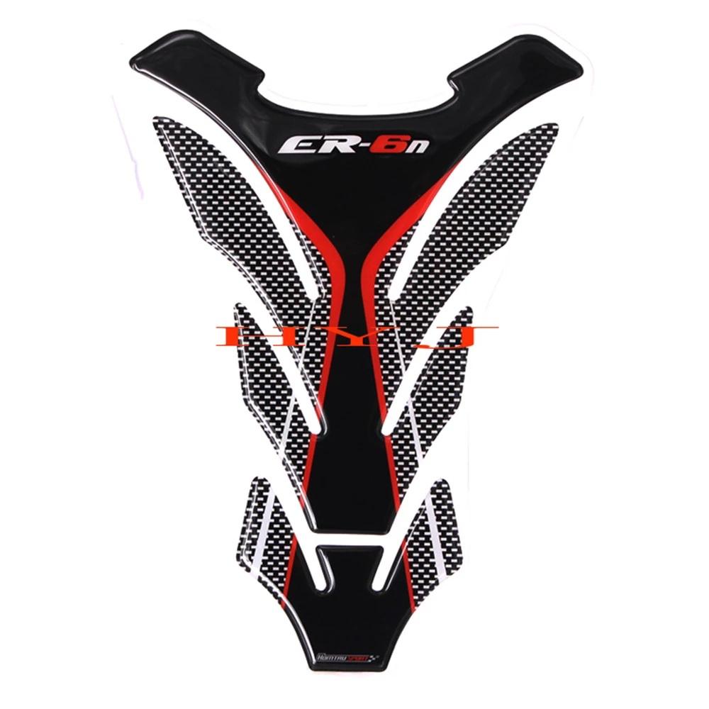 Sticker 3D Dán Bình Xăng Xe Mô Tô Kawasaki ER6N ER-6N Bằng Sợi Carbon