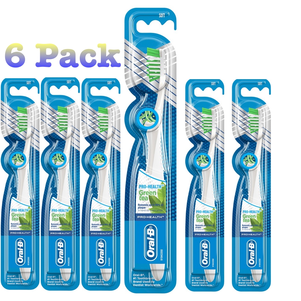 Lốc 06 Bàn chải đánh răng Oral-B Pro-Health Greentea hàng nhập khẩu