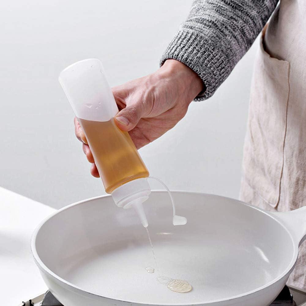 Bóp Chai Có Nắp Gói 4 Chai Gia Vị Bằng Nhựa 500ml Cho Gia Vị, Sốt Cà Chua, Mù Tạt, Mayo, Dầu Ô Liu, Trong Suốt