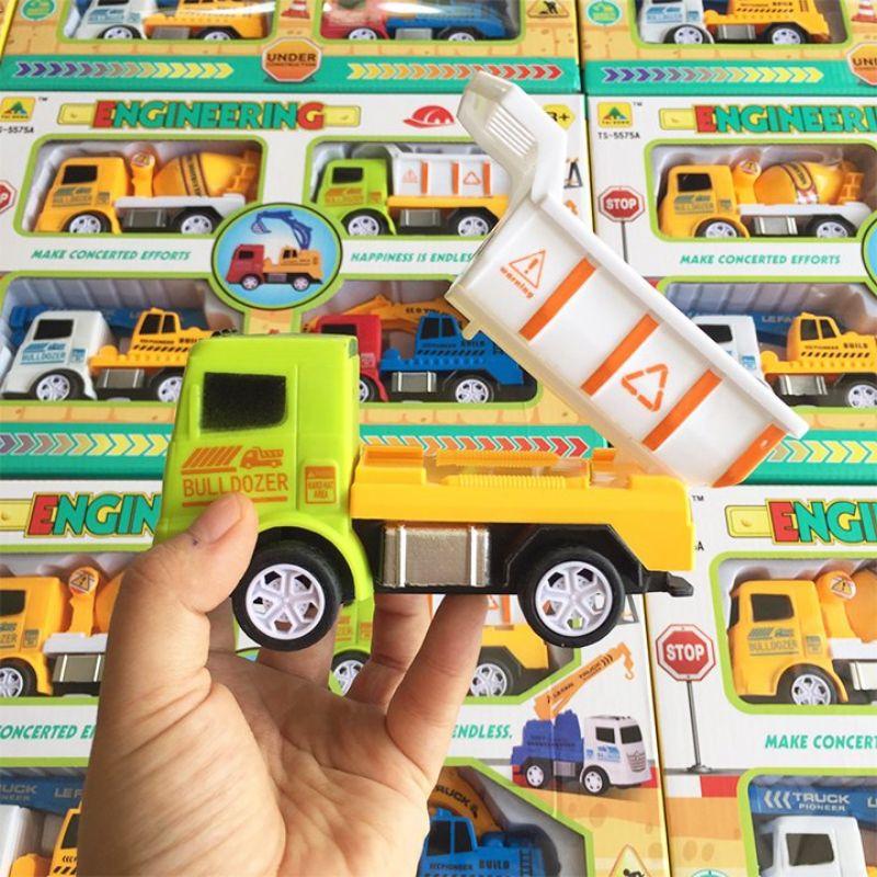 Bộ 4 xe công trình bánh đà