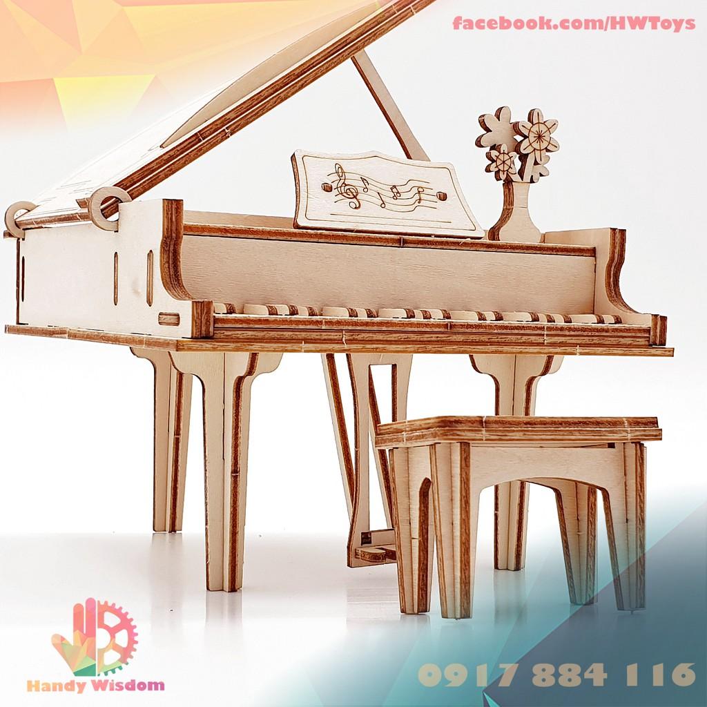 Mô hình lắp ghép gỗ Rolife - Đàn Piano - Robotime Grand Piano TG402