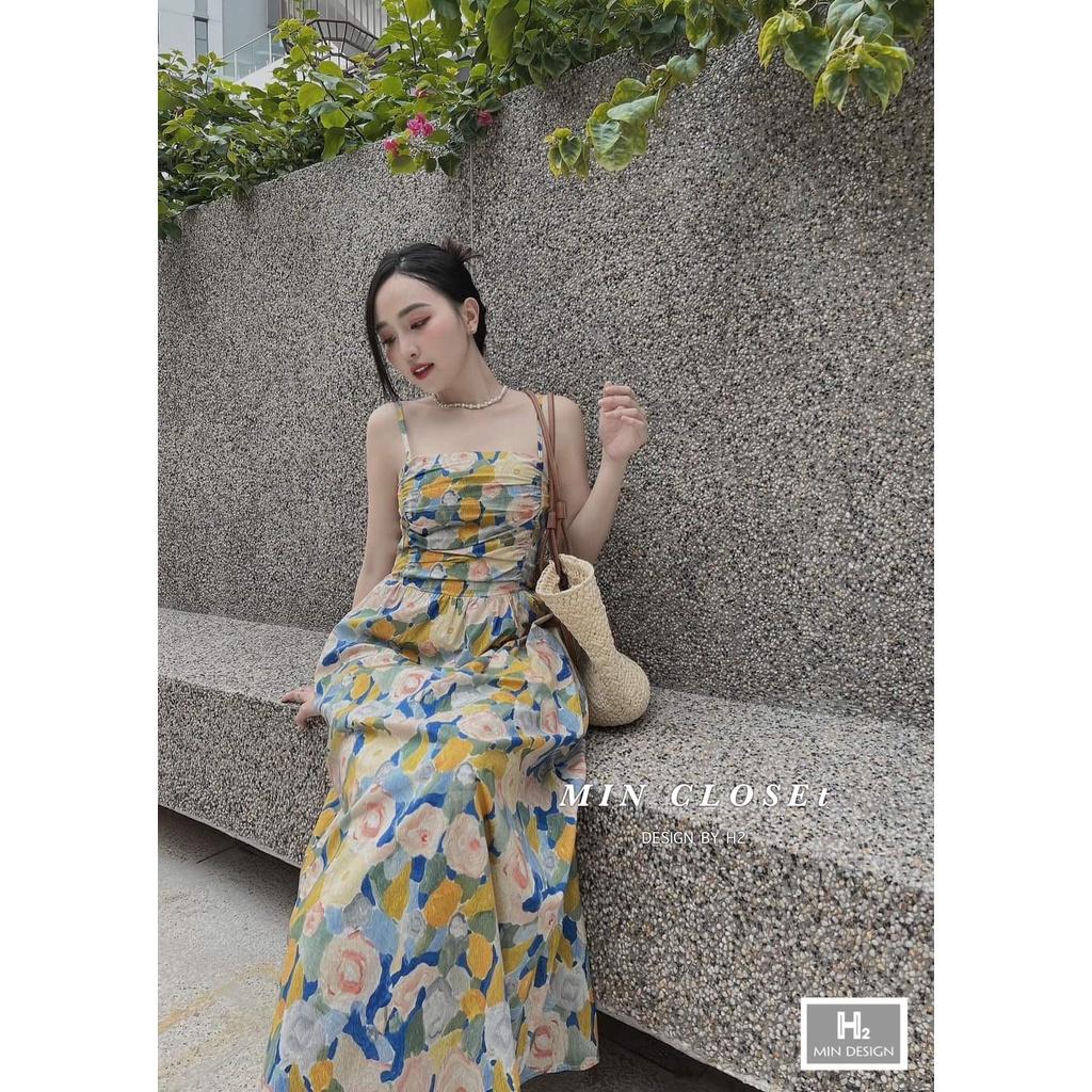 VÁY ĐI CHƠI, VÁY MAXI HOA CÚP NGỰC 2S DÁNG XÒE CỰC XINH IU