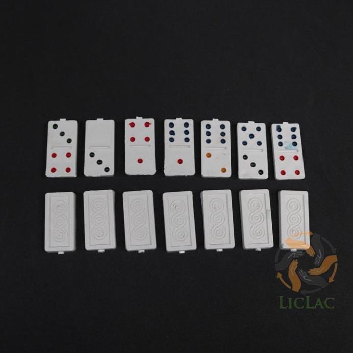 Hộp đồ chơi bộ cờ Domino giá rẻ màu Trắng Ngà có hộp đựng cờ - Bộ Chơi Cờ Giải Trí -