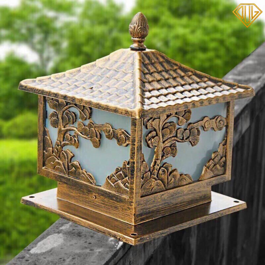 Đèn Trụ Cổng Hợp Kim Nhôm Sơn Tĩnh Điện, Đèn Trang Trí Ngoài Trời, Sân Vườn Cao Cấp DVLL - Mẫu 2