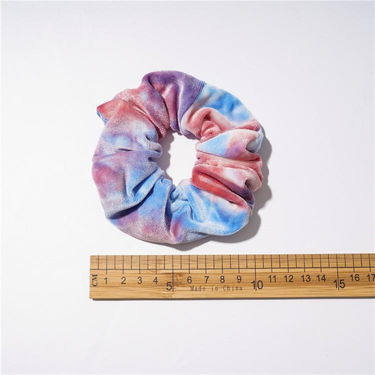 Dây Cột Tóc Scrunchies Màu Loang Phong Cách Hàn Quốc Chất Liệu Vải Nhung - Mã DT014