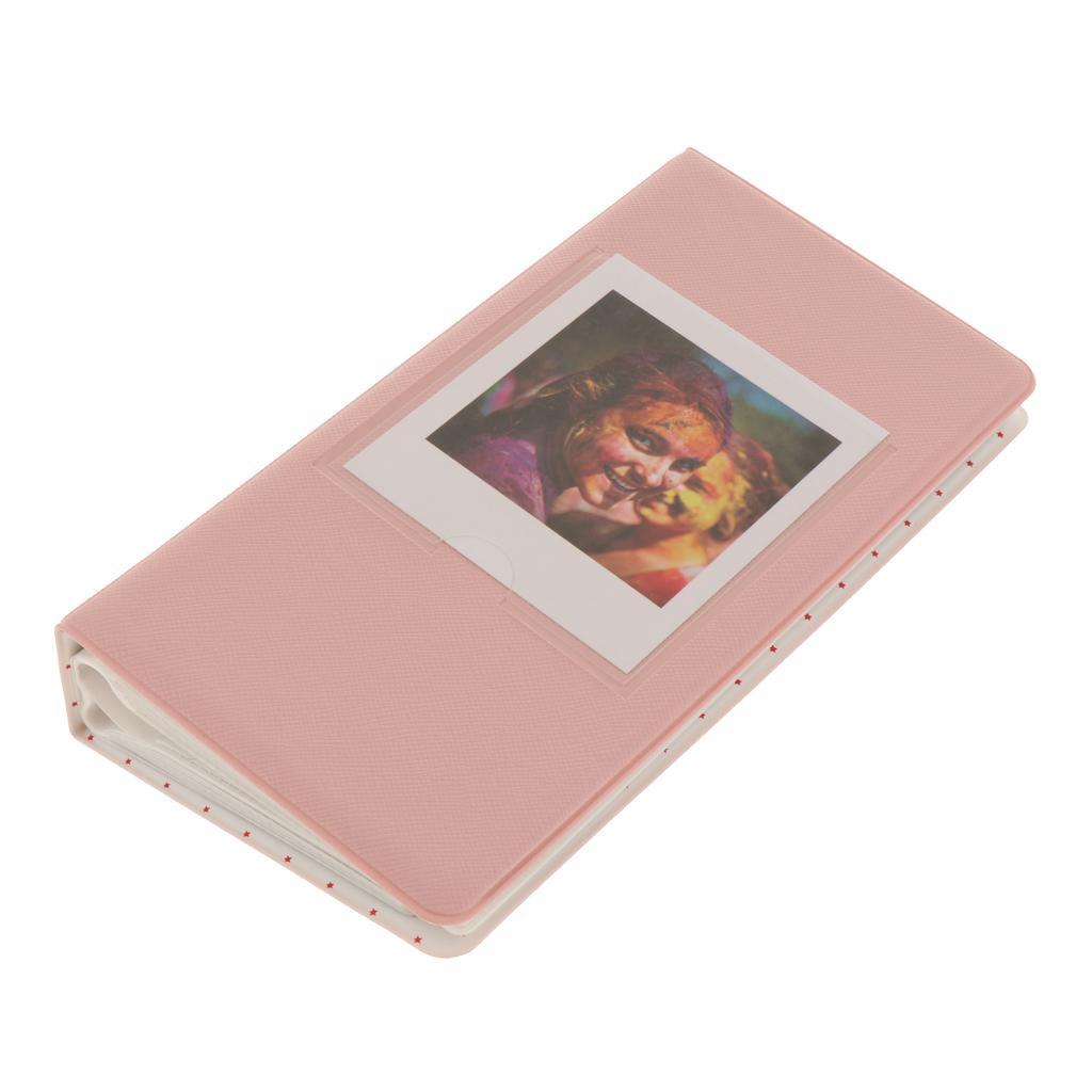 2 Pieces Pink+Black 64Pocket Photo Album Storage Case for Fuji SQ20/SQ10/SQ6