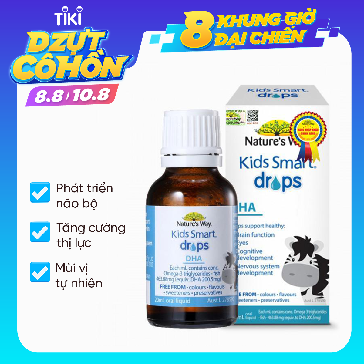 DHA dạng giọt Nature’s Way Kids Smart DHA Drops - Hộp 20ml