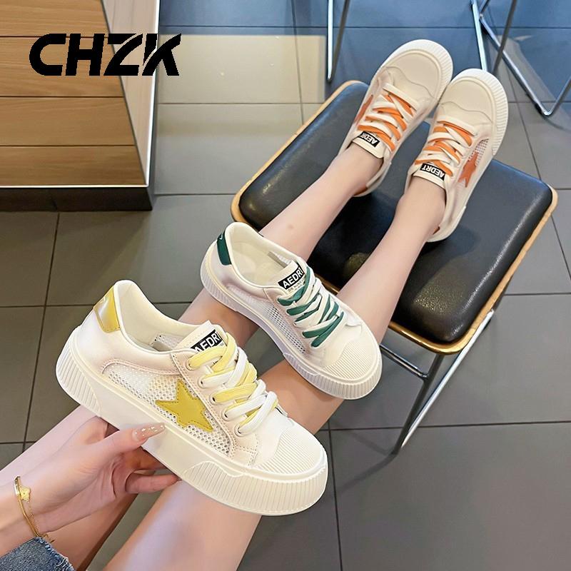 CHZK Giày Thể Thao Thoáng Khí Chống Mòn Phong Cách ulzzang Hàn Quốc Cho Nữ