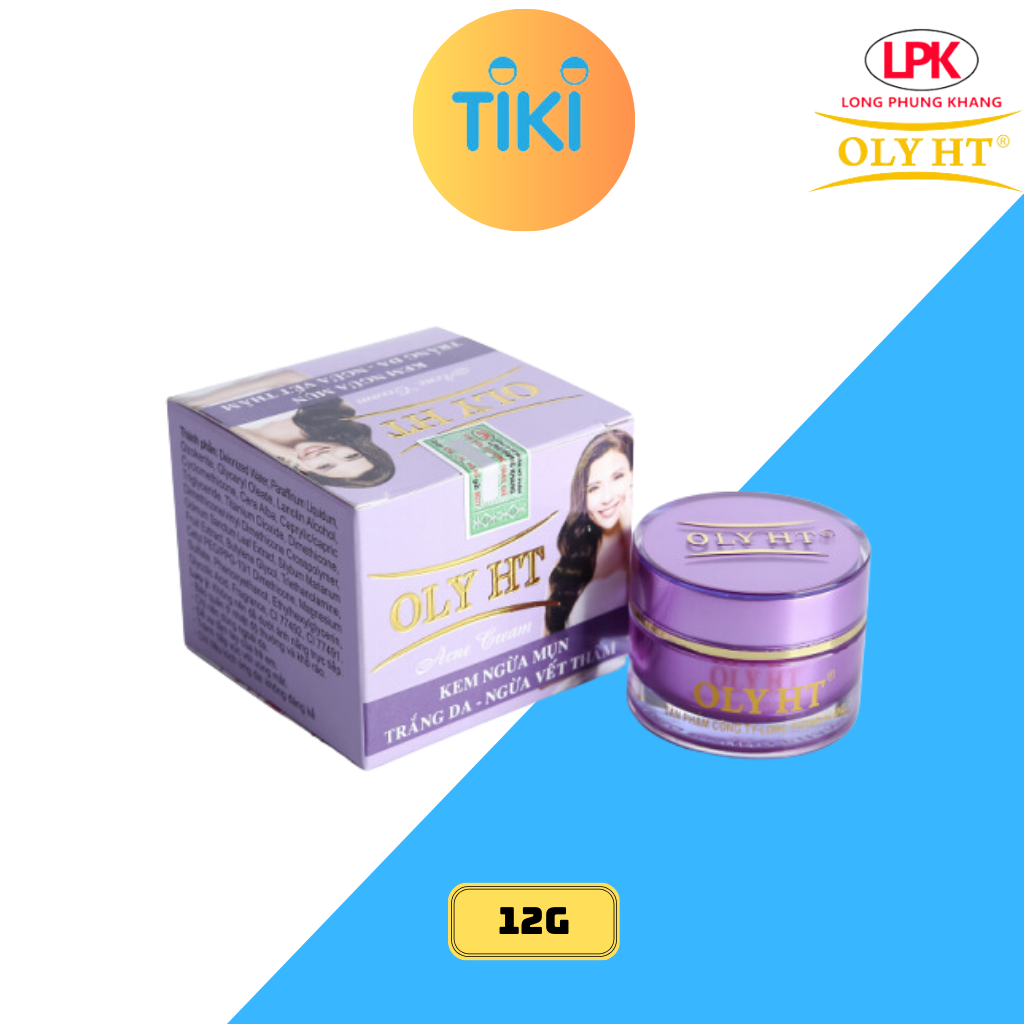 Kem Ngừa Mụn - Trắng Da & Mờ Vết Thâm OLY HT Chính Hãng 12g