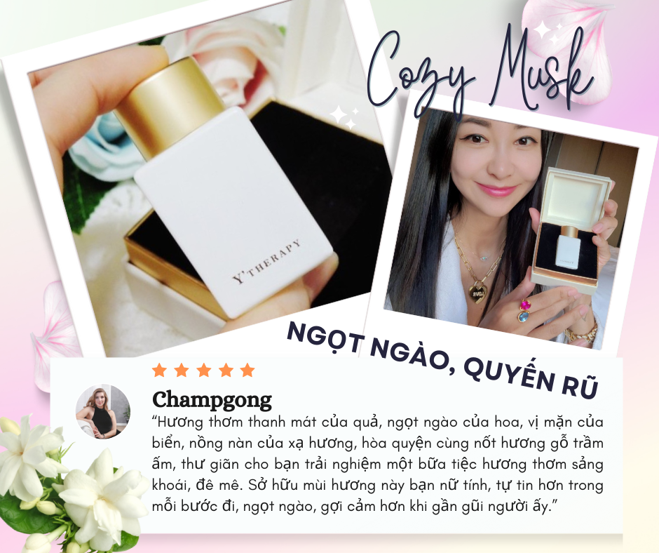 Nước hoa cô bé cao cấp Ytherapy Cozy Musk 10ml nhập khẩu Hàn Quốc chính hãng hương thơm ngọt ngào quyến rũ lưu hương 50 giờ