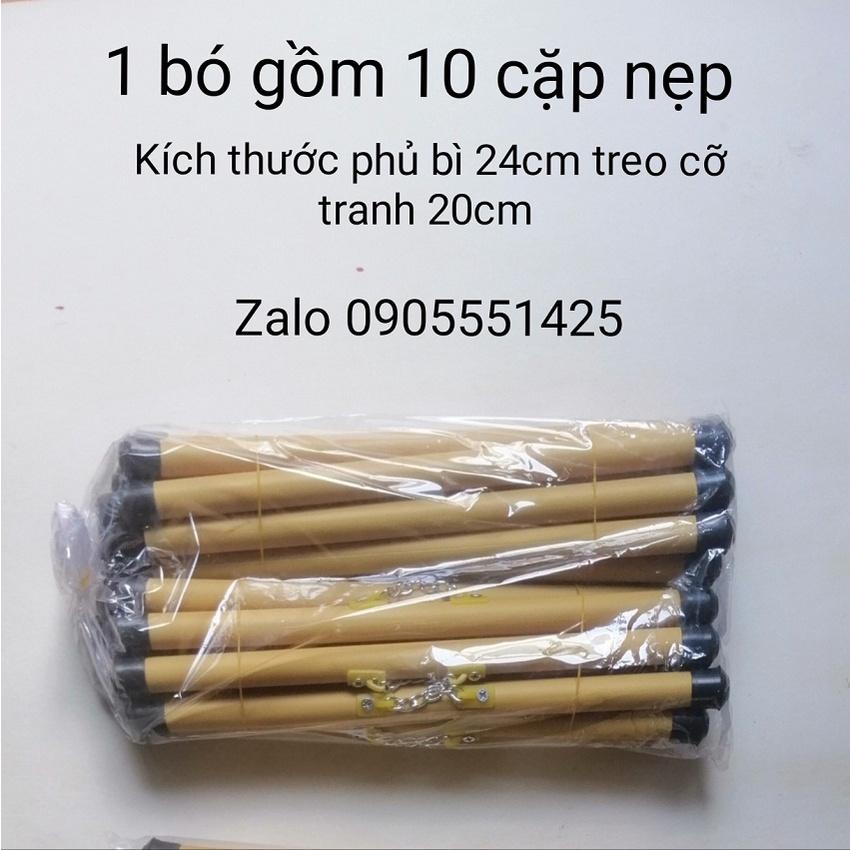 1 bó ống trúc treo tranh, ảnh cỡ 20cm .Nẹp treo giấy A4 giấy thư pháp 20x54.