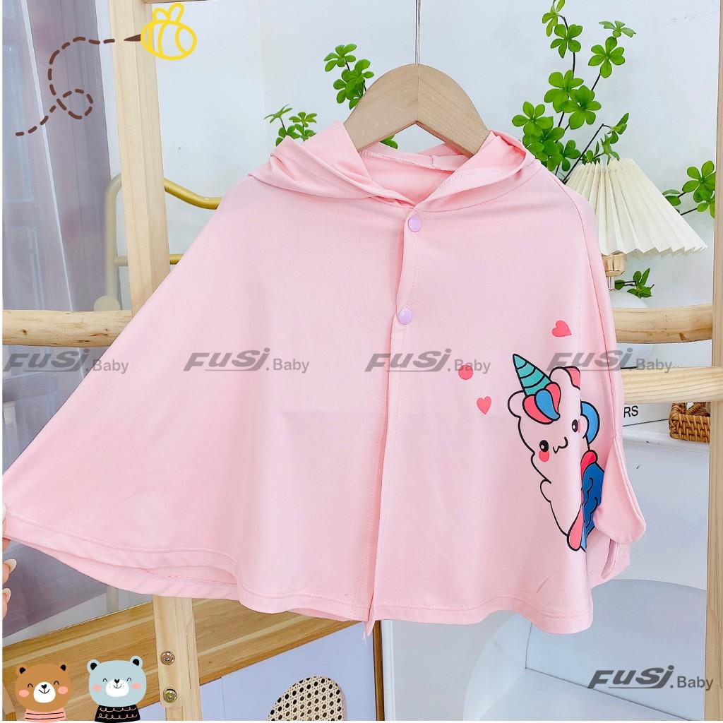 Áo Choàng chống nắng ,gió hình thú ngộ nghĩnh cho bé trai bé gái từ sơ sinh đến 20kg - Xanh Rêu