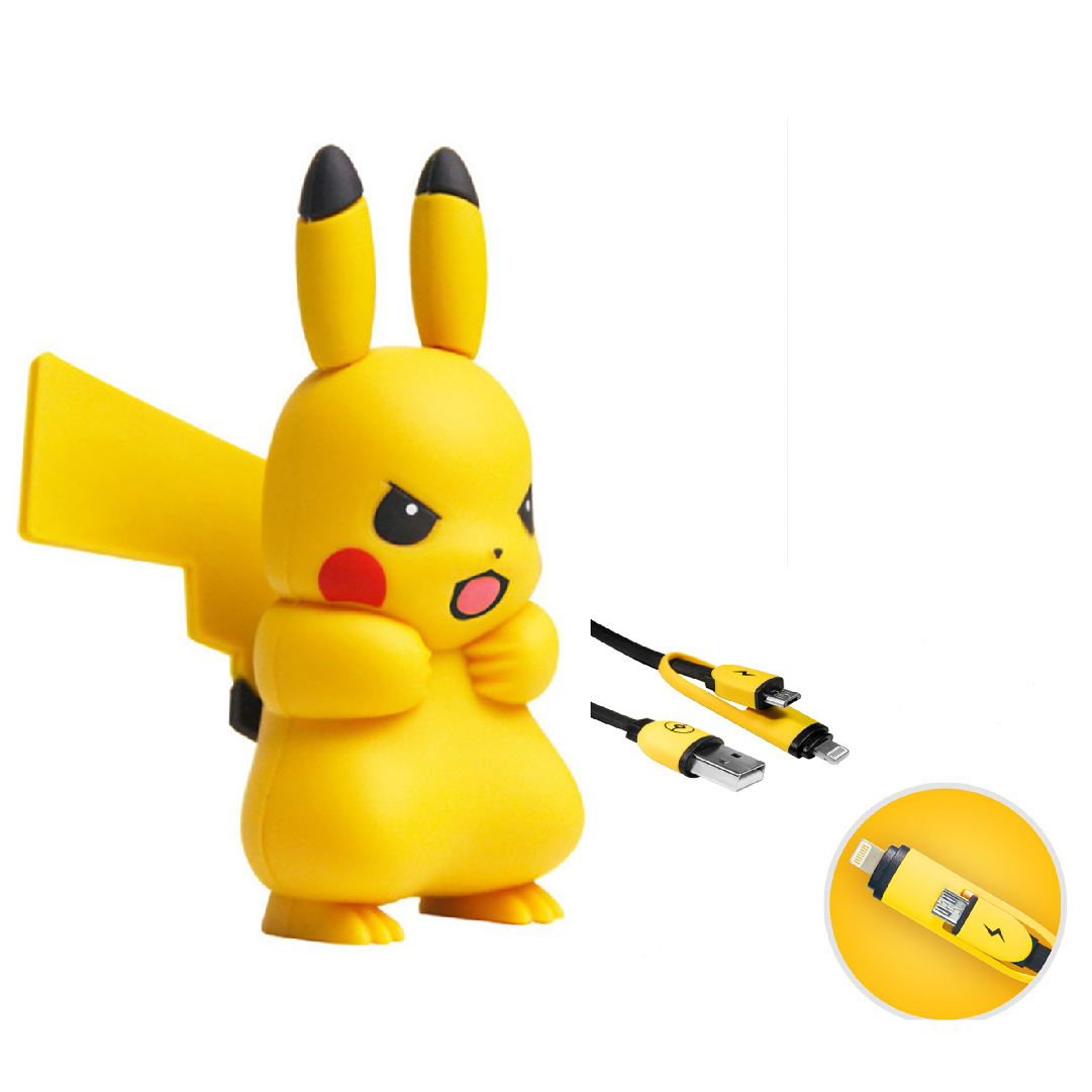 Đầu sạc củ sạc cốc sạc nhanh điện thoại công nghệ Quick Charge 2.0 2.4A hình Pikachu dễ thương đa năng phù hợp với nhiều dòng smartphone