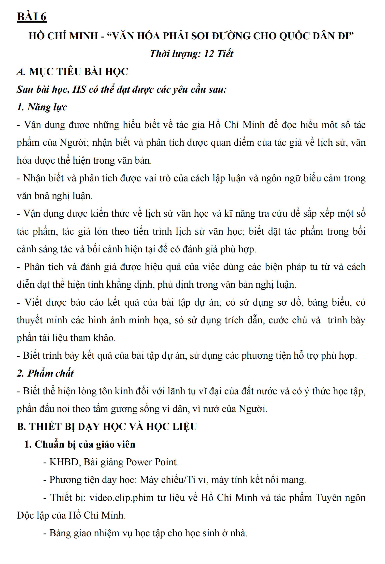 Sách - Kế hoạch bài dạy ngữ văn 12 - tập 1 (Kết Nối)
