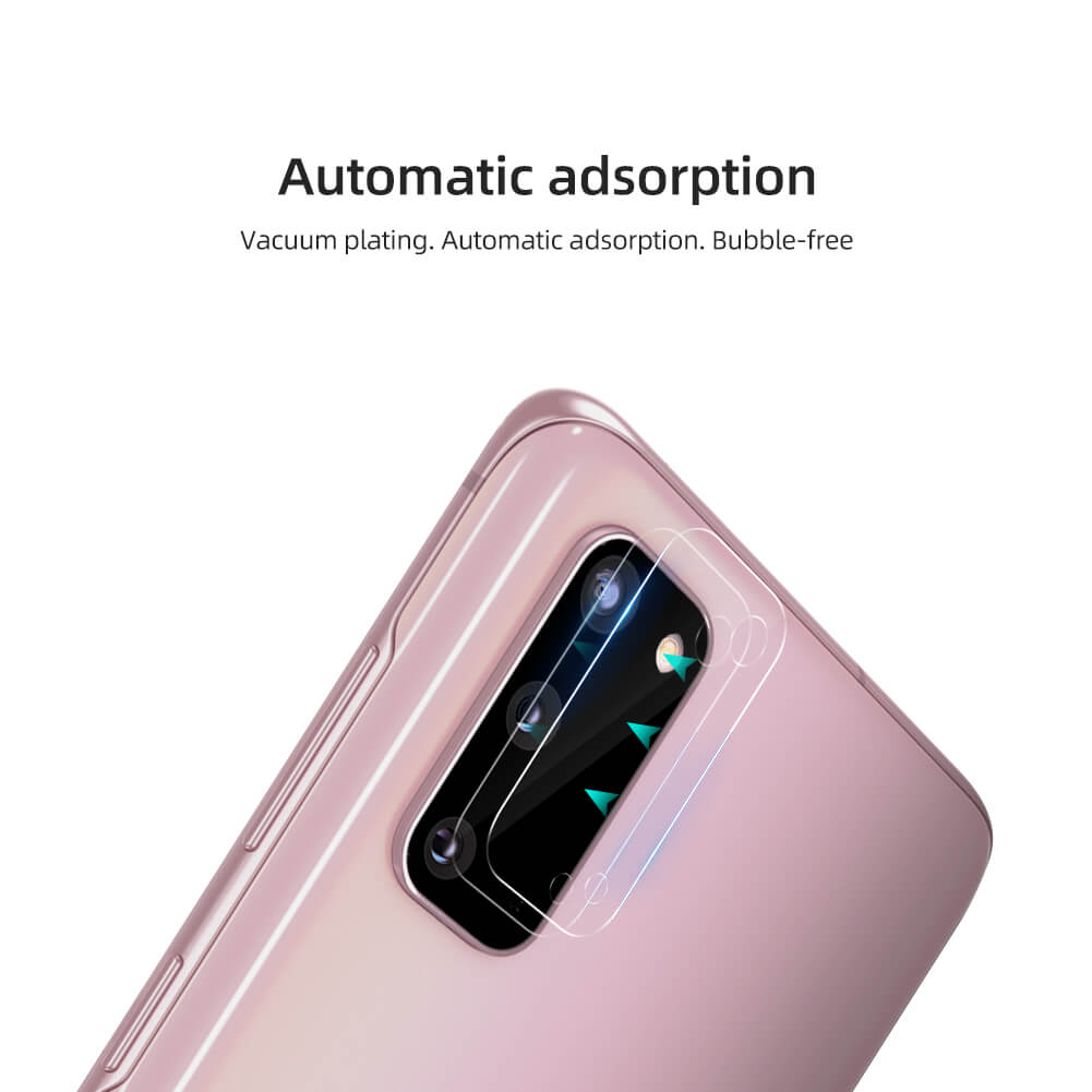 Bộ 2 Miếng dán kính cường lực camera Samsung Galaxy S20 mỏng 0.22mm hiệu Nillkin InvisiFilm độ cứng 9H chống vân tay không ảnh hưởng chất lượng ảnh chụp - Hàng nhập khẩu