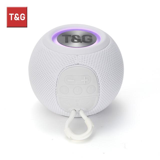 TG337 Loa di động Bluetooth không dây Loa ngoài trời chống thấm nước Dây buộc Loa siêu trầm vòm âm thanh nổi 3D đầy màu sắc Đài phát thanh Màu sắc: Xám