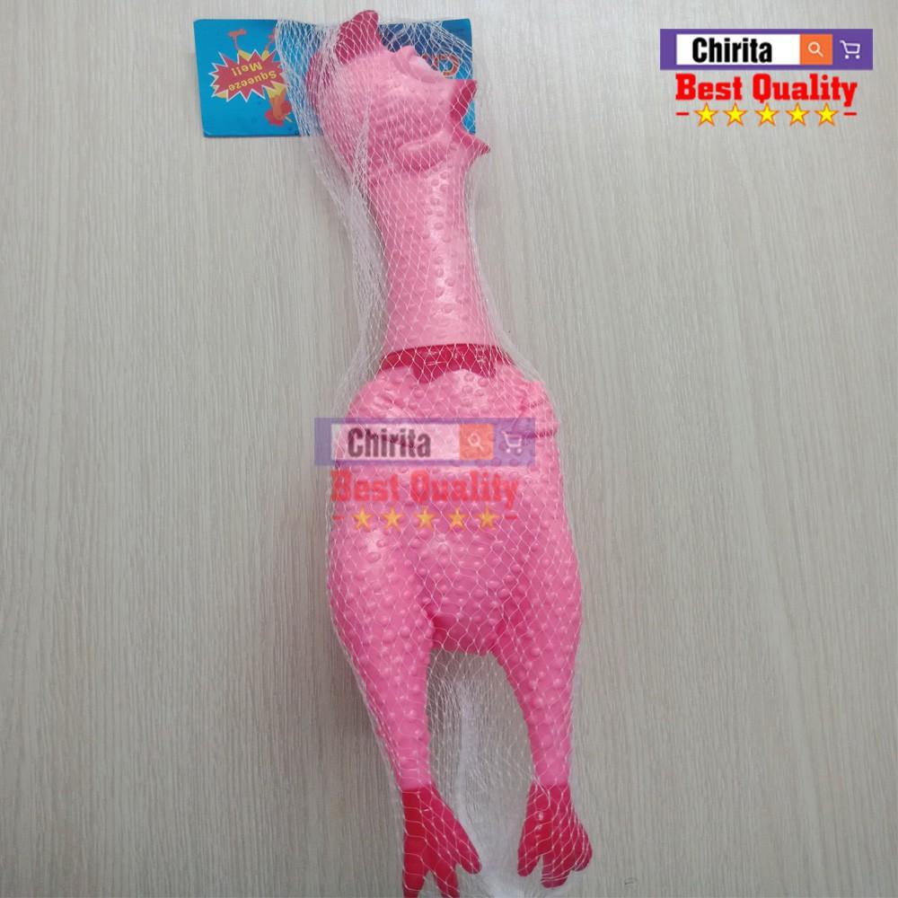 Gà La Hét SIZE 40cm Màu Hồng - Gà Đồ Chơi Cao Su - Gà Huấn Luyện Chó ( Shop Có 3 Size : 17cm,32cm,40cm)  A-16540