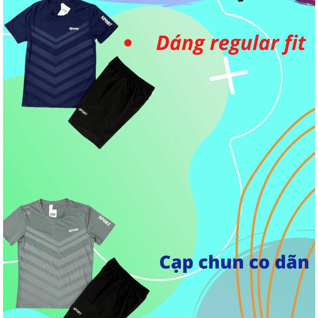 Đồ Bộ Quần Áo Thể Thao Nam Mùa Hè Chất Thun Lạnh Co Giãn 4 Chiều 6 Màu SPORT