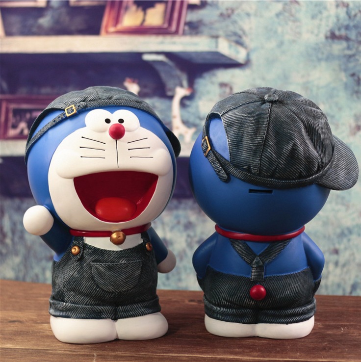 Ống Tiết Kiệm Doraemon Nội Nón Kích Thước Lớn Ống Heo Tiết Kiệm Money Bank_ Hàng Chính Hãng