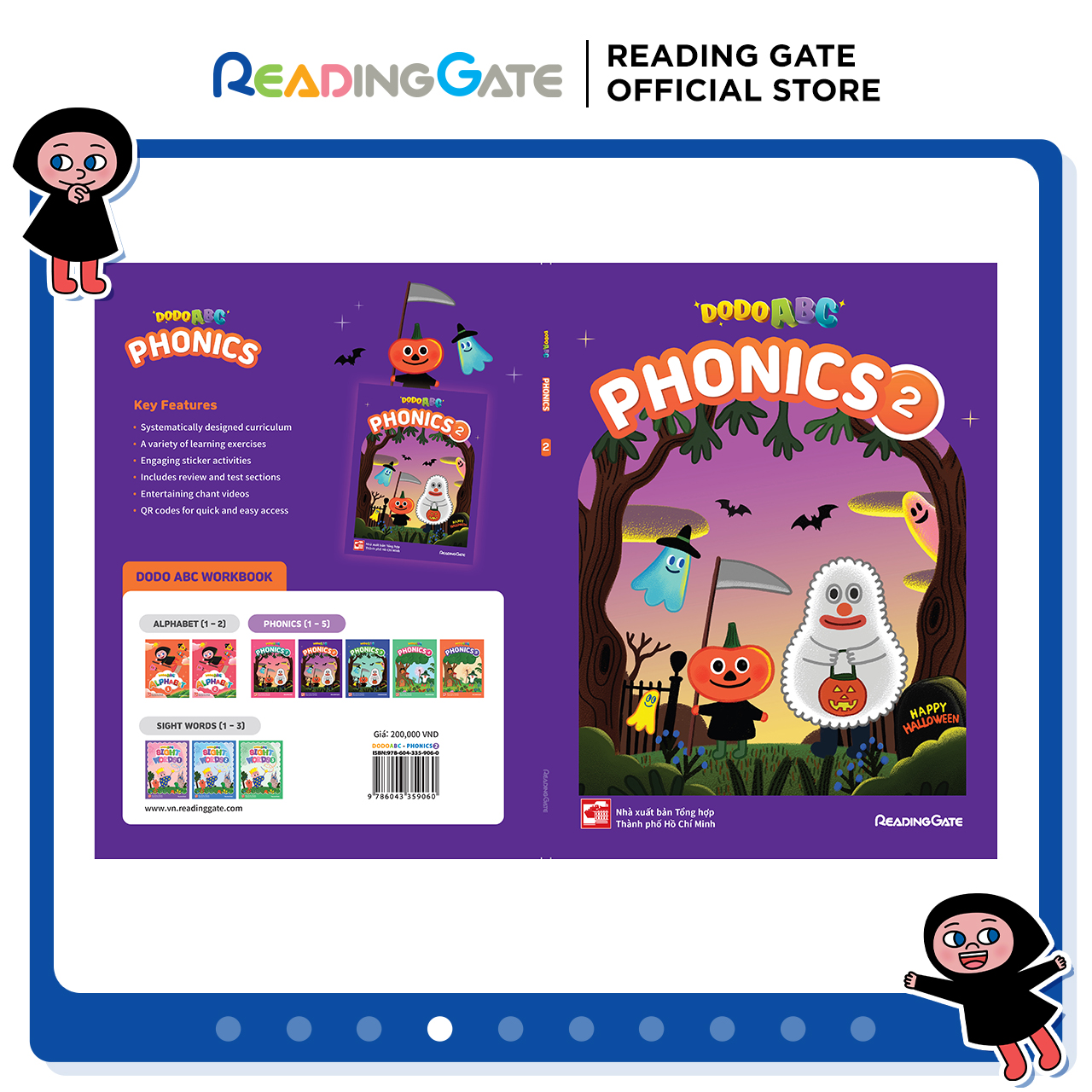 Sách DODO ABC WORKBOOK - PHONICS 2 READING GATE Cho Bé Từ 5 Đến 8 Học Ngữ Âm, Đánh Vần Tiếng Anh 