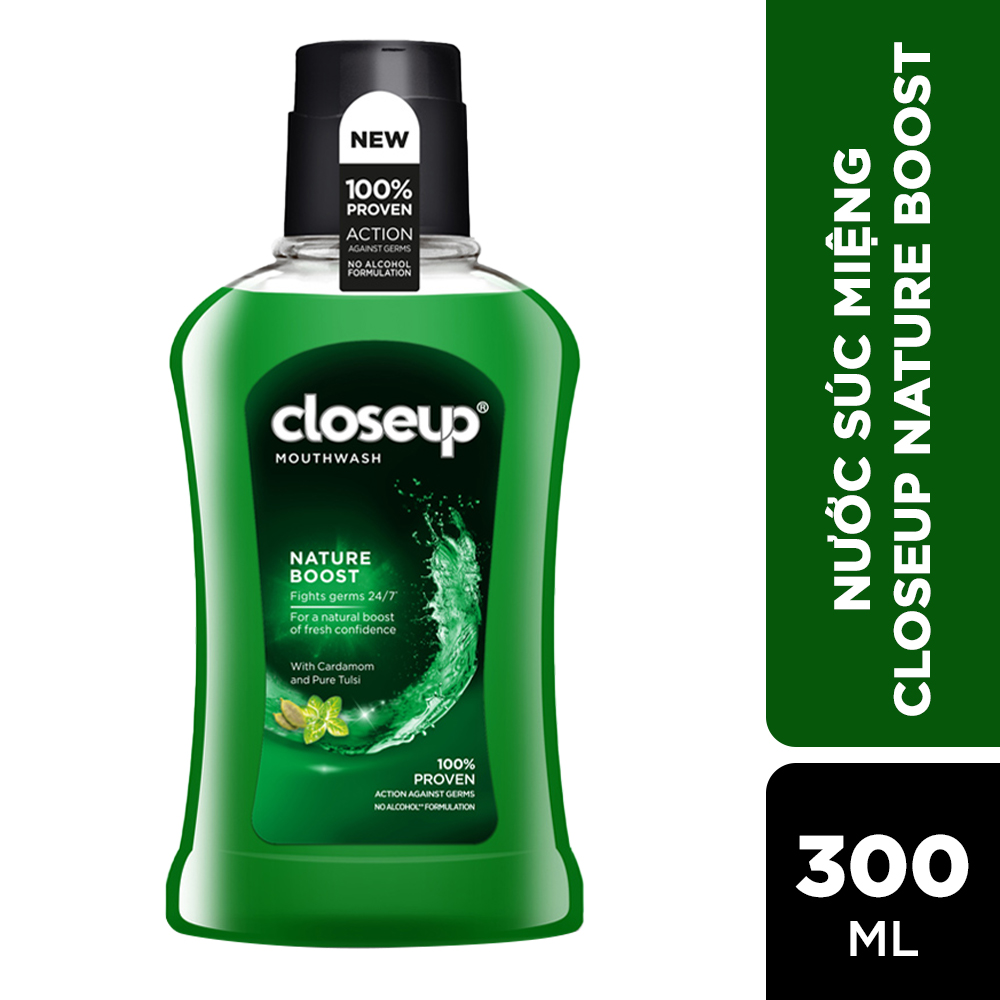 Nước súc miệng CloseUp Nature Boost 300ml