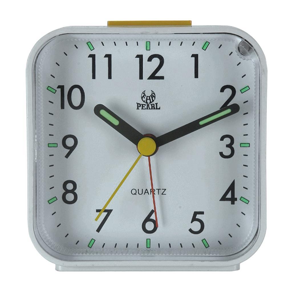2Pcs Travel Alarm Clock Bedside Quartz Clock w/Night Light w/ Snooze Quiet