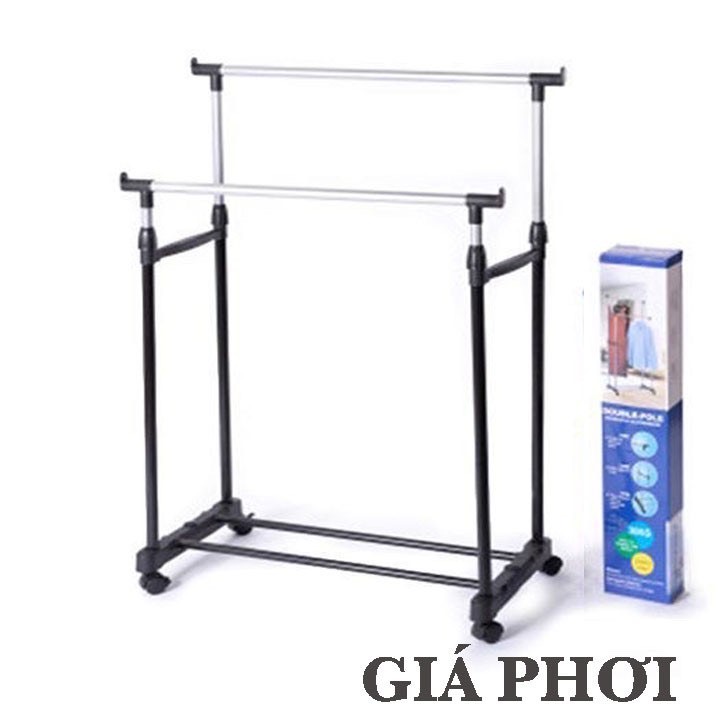 Giàn phơi inox thông minh 2 tầng