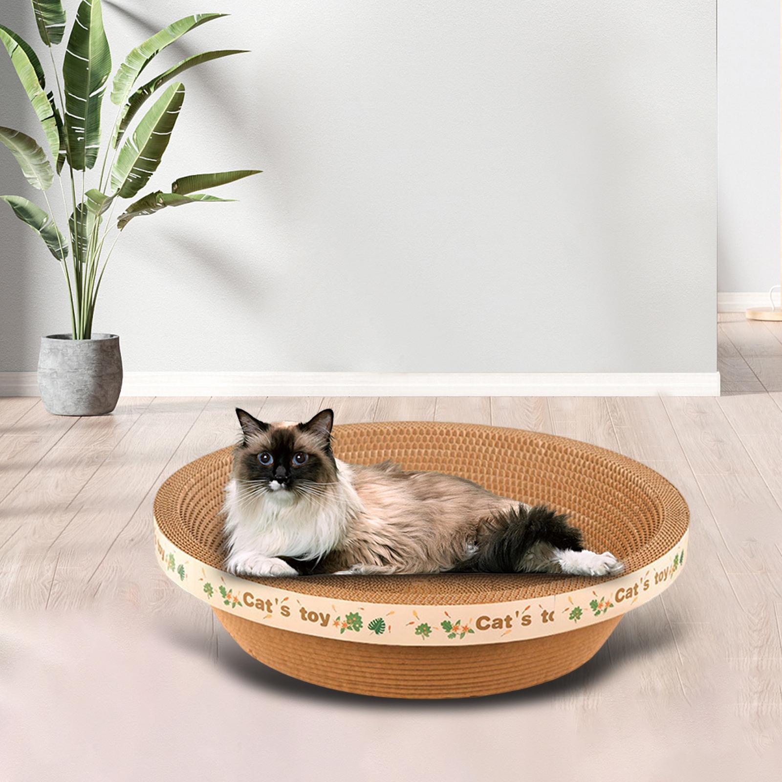 Cat Scratcher Cardboard Durable Round Cat Scratching Board Corrugated for Kitty Playing