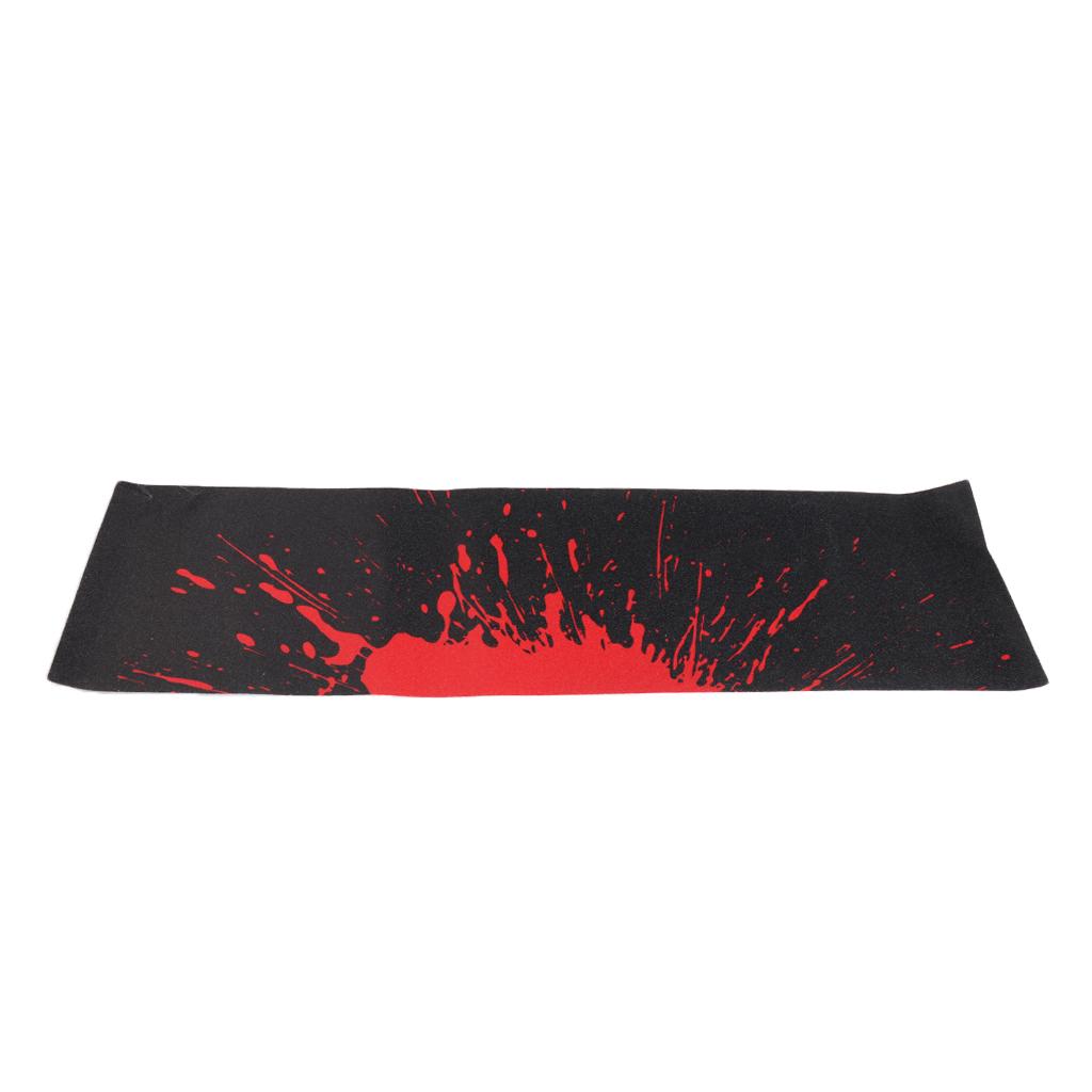 Skateboard Deck Sandpaper Grip Tape Griptape Sheet 84 x 23cm Black and red