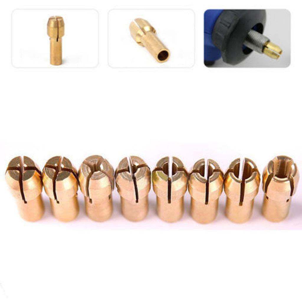 10pcs 0.5-3.2mm Micro Drill Chuck Collet Brass Shank for Rotary