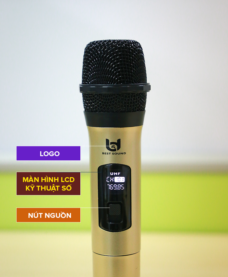 Micro Không Dây B&amp;D Hát Karaoke Cực Hay, Tần Số VHF - Hàng Chính Hãng