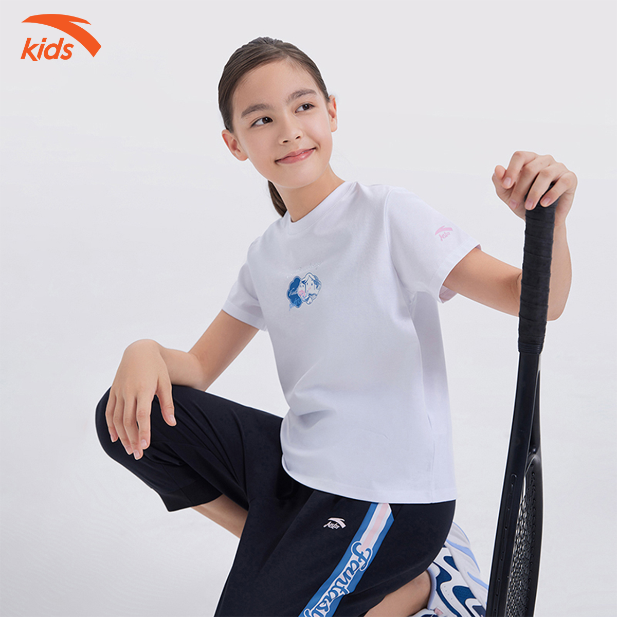 Áo phông thời trang bé gái Anta Kids phong cách thể thao năng động 362238143