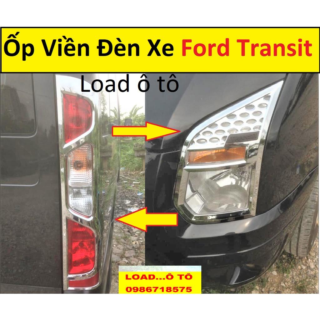 Ốp Viền Đèn Pha, Hậu Ford Transit 2014-2021 Mẫu Nhựa ABS Mạ Crom Sáng Bóng