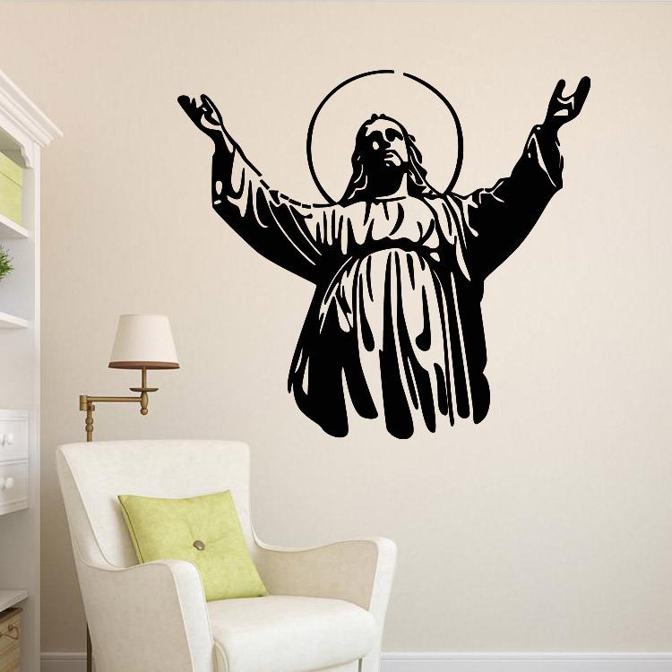 Decal Dán Tường Sticker Chúa Jesus Phòng Khách Trang Trí Phòng Ngủ