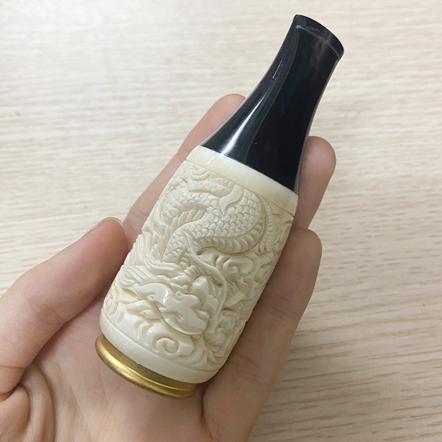 Tẩu Bắt Tóp Xì Gà 22 Free size dùng cho các cỡ Thiết Kế Sang Trọng Khắc Hình Rồng Cao Cấp - quà tặng ý nghĩa cho sức khỏe nam giới