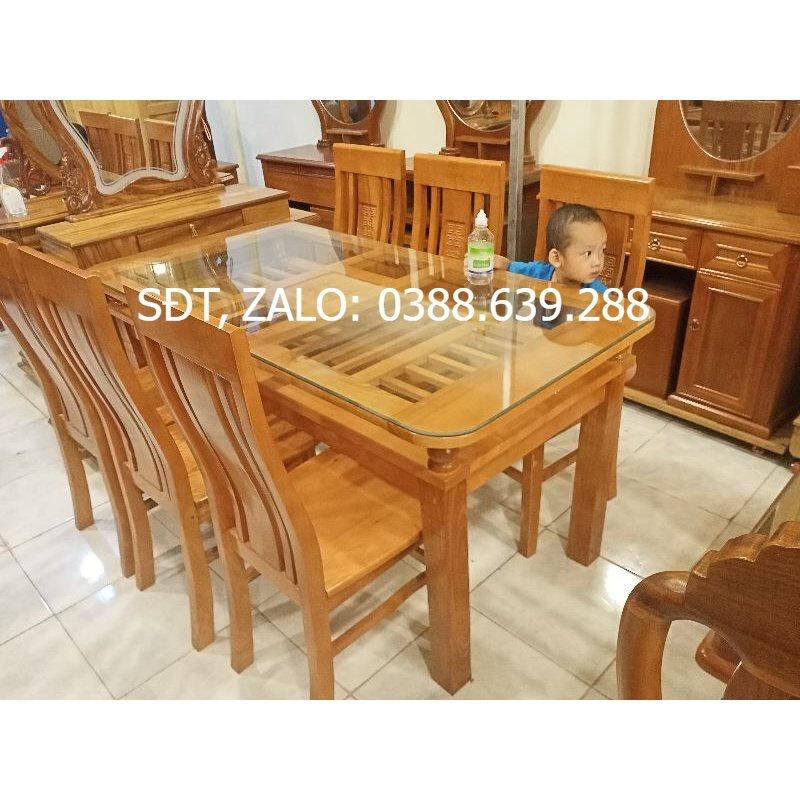 Bàn Ăn/Tiếp Khách 6 Ghế gỗ Sồi giá 5tr300