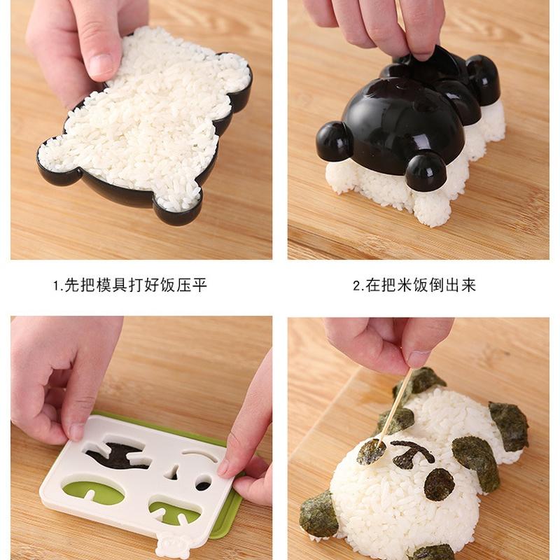 Khuôn Làm Cơm Nắm Hình Gấu Trúc Dễ Thương