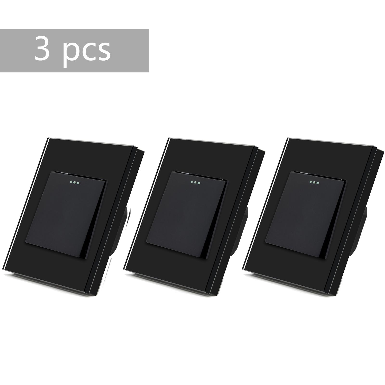 BSEED 1 Gang 3 chiều Công tắc Nút cơ học Công tắc đèn tường Công tắc trung gian EU Tiêu chuẩn 86*86mm 10A 3 Gói