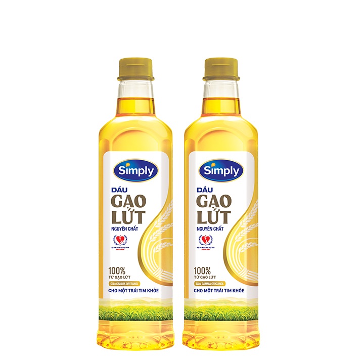 [Combo 2 chai] Dầu Gạo Lứt Simply 1L