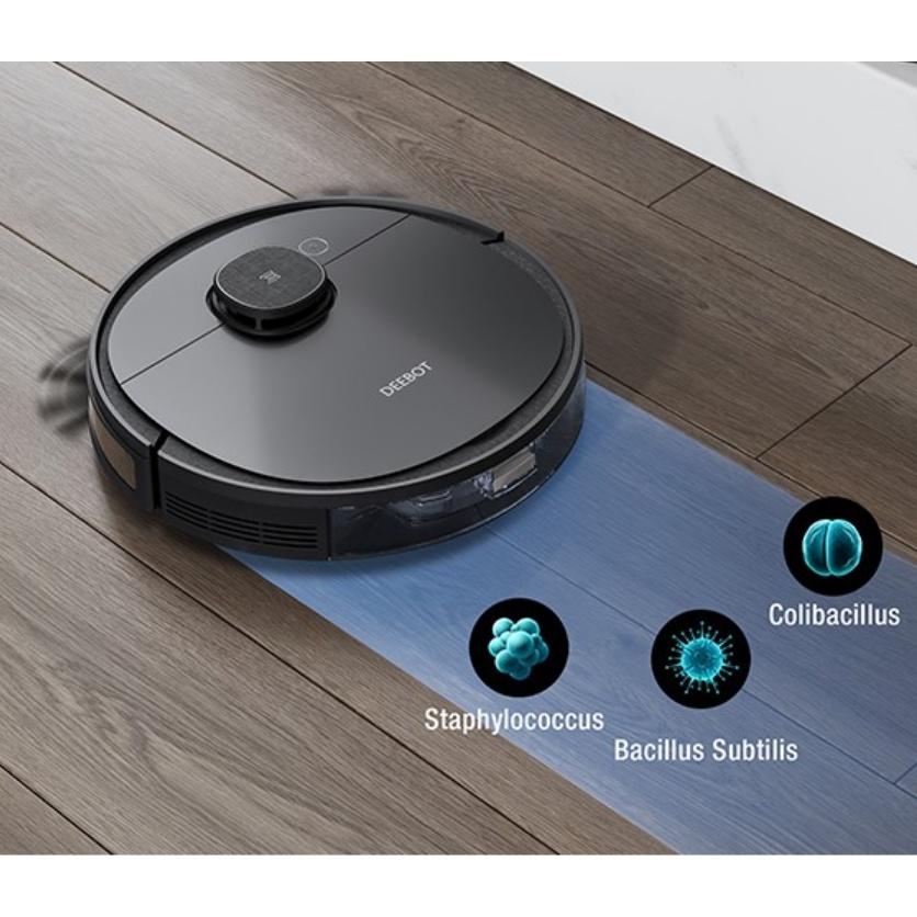 Robot Hút Bụi Lau Nhà Ecovacs Deebot OZMO T8 AIVI Pro, Thiết Lập Tường Ảo, Công Nghệ AI, Bộ Lọc Hepa Loại Bỏ 99% Bụi Mịn