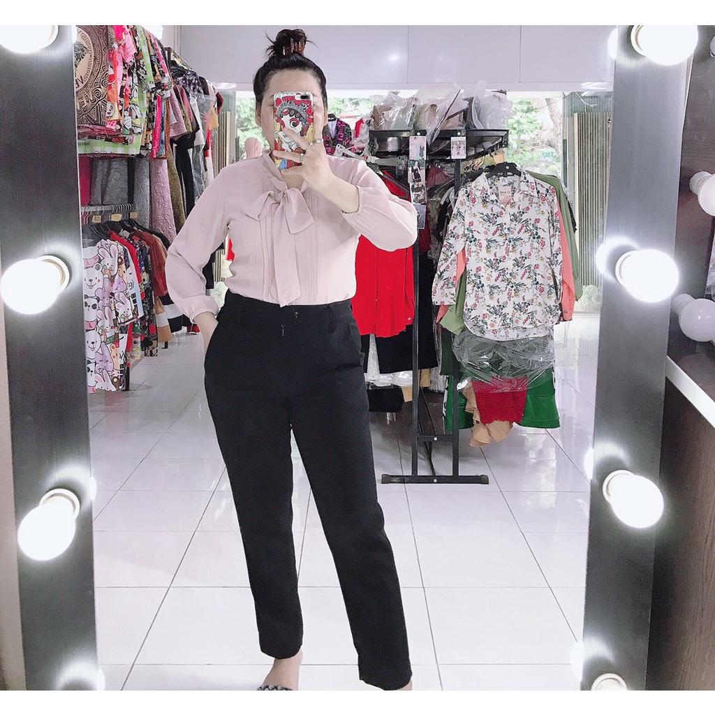 ÁO SƠ MI CỔ GIẢ THẮT NƠ BIGSIZE
