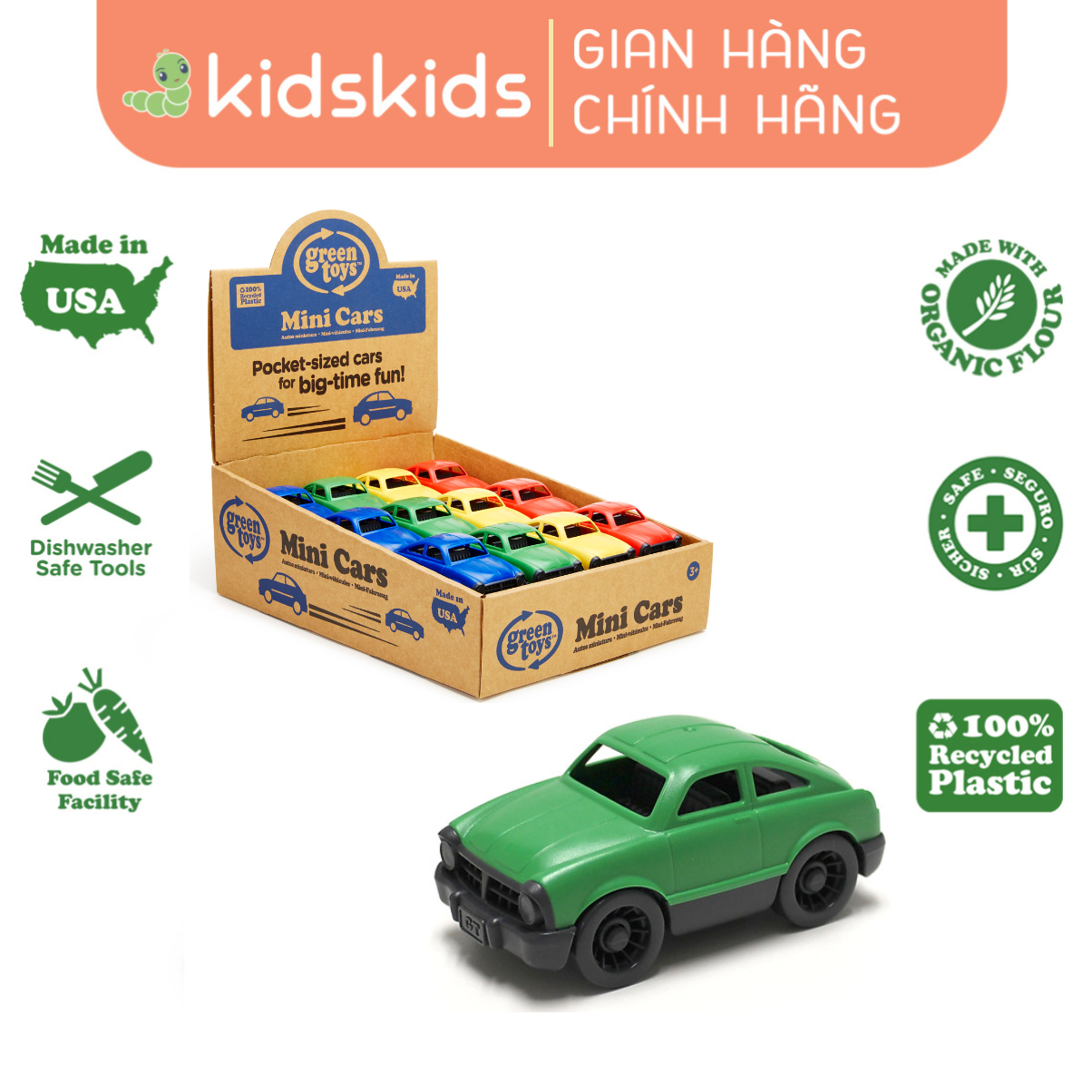 Đồ Chơi Xe Hơi Green Toys Cho Bé Từ 3 Tuổi - Xanh Lá