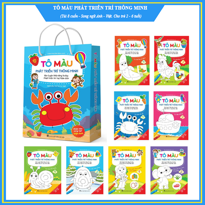 Tô màu phát triển trí thông minh - Tô màu song ngữ Anh - Việt