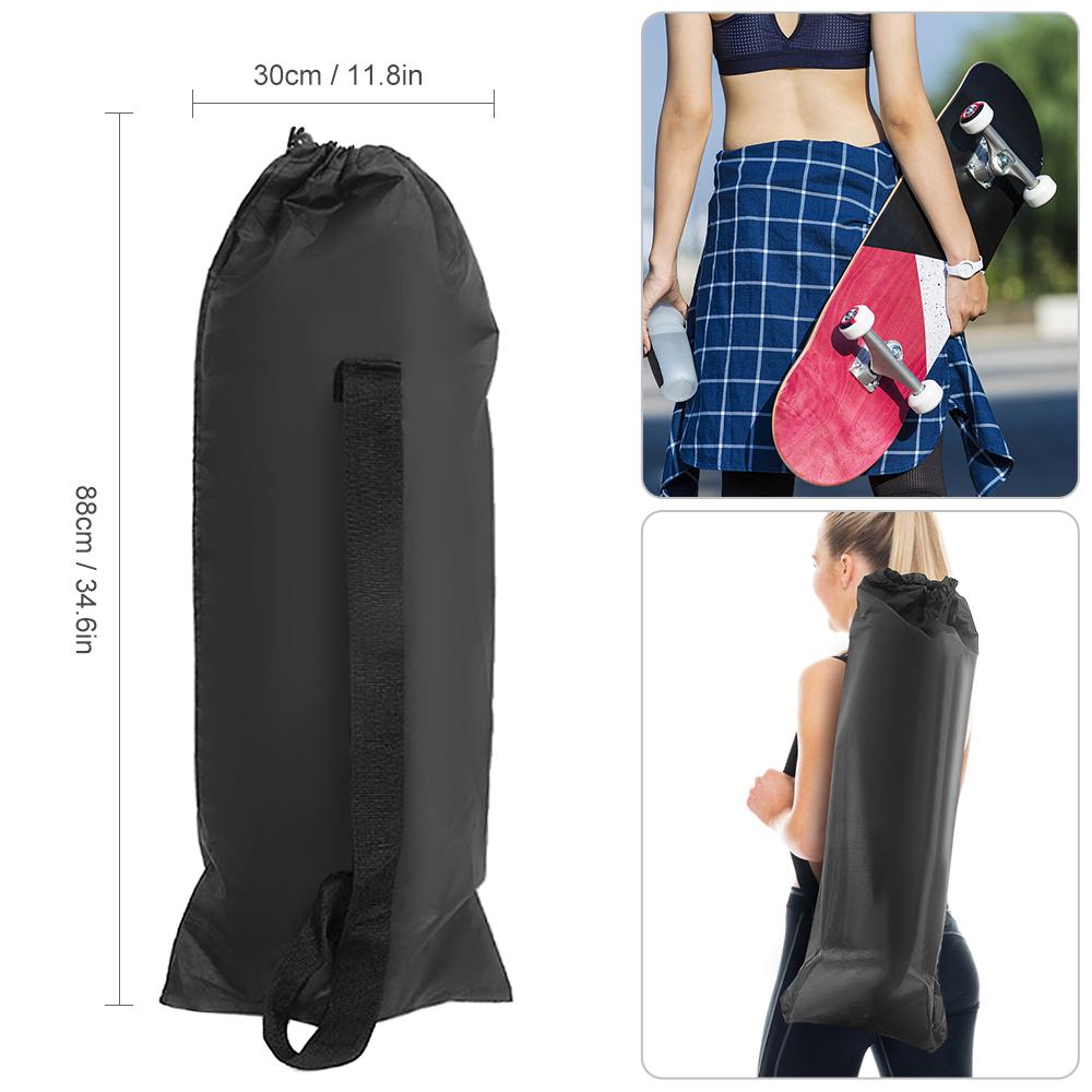 Oxford Cloth Skateboard Bag Wear Resistant Skateboard Shoulder Bag Drawstring Bag Portable Longboard Protective Bag
