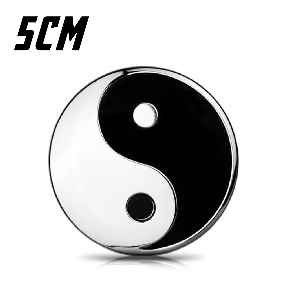 Yin Yang Biểu Tượng Âm Dương - Sticker metal 3D hình dán kim loại cao cấp